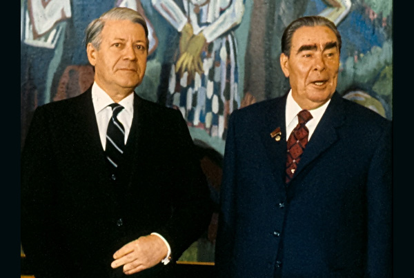 Helmut Schmidt & Leonid-Brezhnev, Soviet Premier